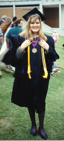 Wind blown graduate